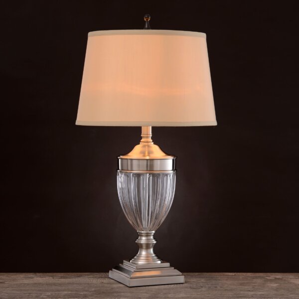 Lampa stołowa z abażurem Dennison Elstead Lighting