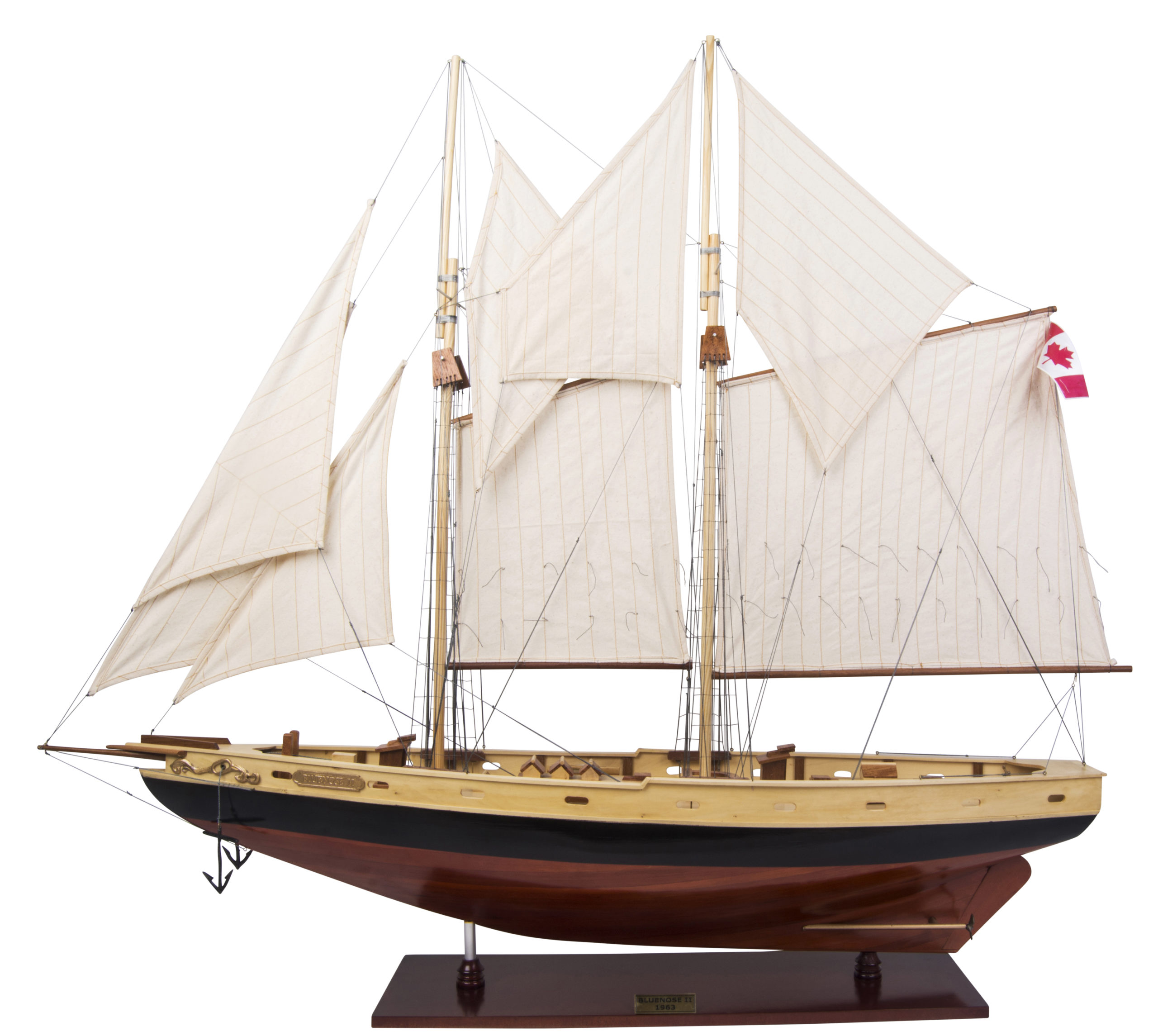 Model Bluenose II Painted by Authentic Models