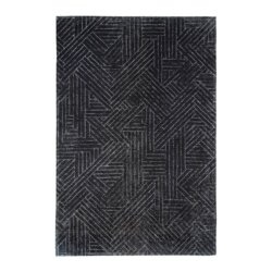 Dywan łatwoczyszczący czarny geometryczny 160 x 230 cm