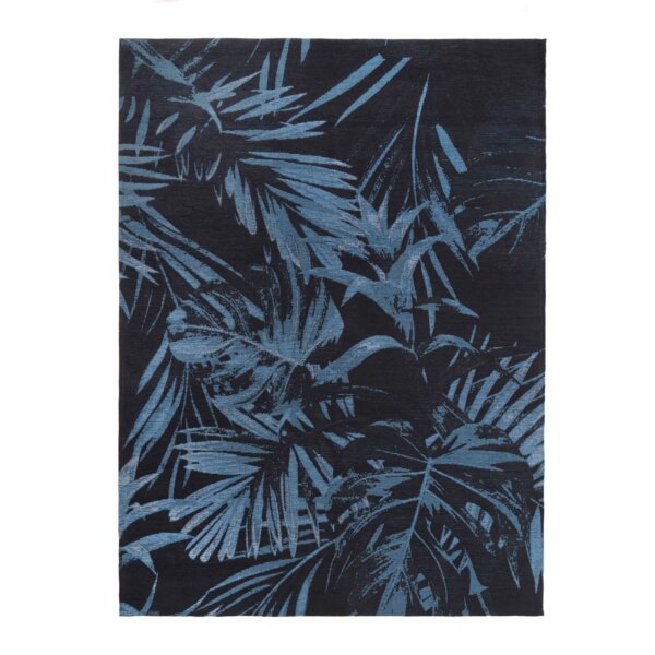Dywan łatwoczyszczący niebieski liście  Jungle 160 x 230 cm