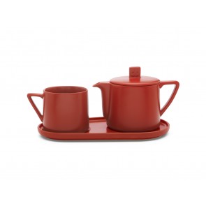Tea-for-one set Lund, red