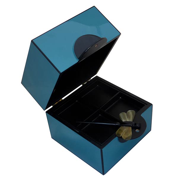 Pudełko na biżuterie Dragonfly  Peacock blue S