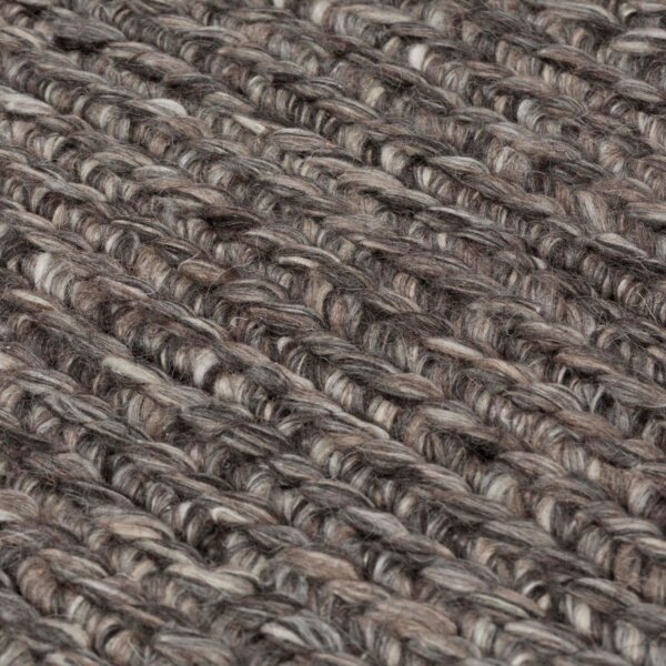 Dywan ręcznie pleciony brązowy gruby splot 160x230cm