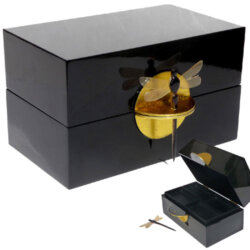 Pudełko na biżuterie Dragonfly black with gold XL