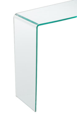 Konsola szklana transparentna Mirr 110 cm