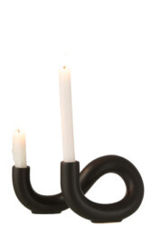 Świecznik Tors Ceramiczny Czarny 25 cm