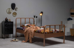 Łóżko metalowe 90 x 200 cm Wood