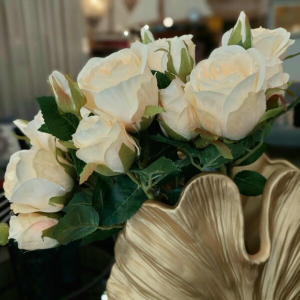 Kwiaty sztuczne Róża biała  Fink Living
