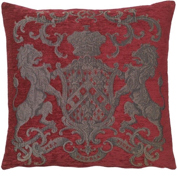 Poduszka żakardowa Fiori Red 55 x 55 cm FS Home Collections