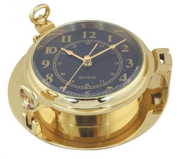 Zegar marynistyczny w Bulaju z mosiądzu 22,5 cm