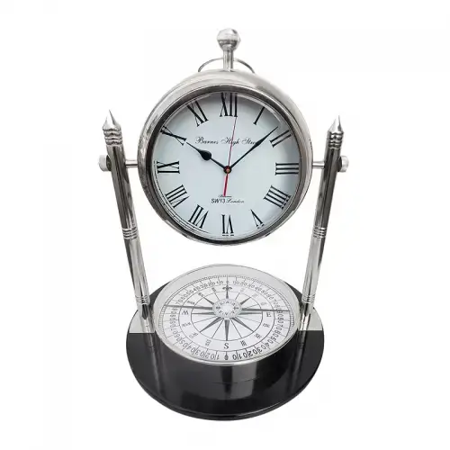 Zegar stojący z kompasem